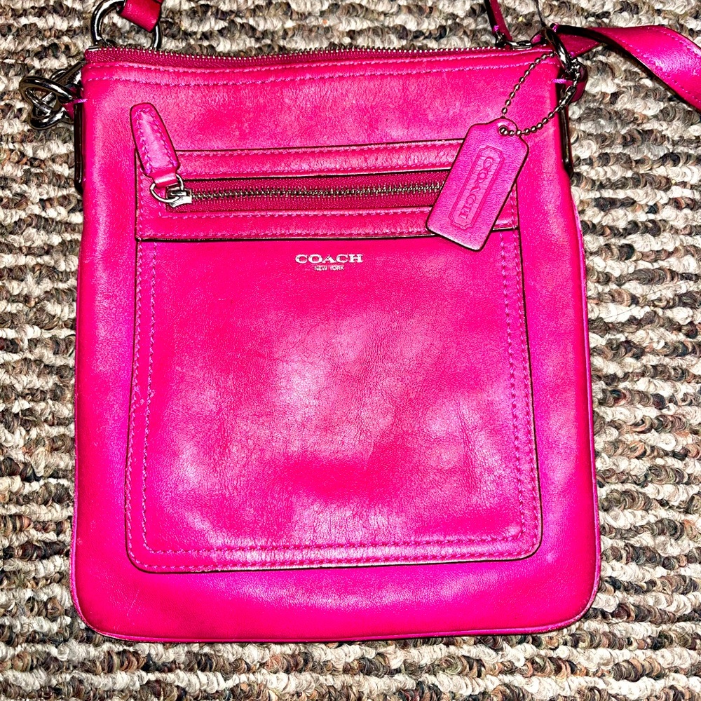 Authentic hot pink Coach crossbody